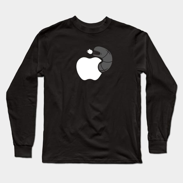 The Apple Strikes Back Long Sleeve T-Shirt by RyanAstle